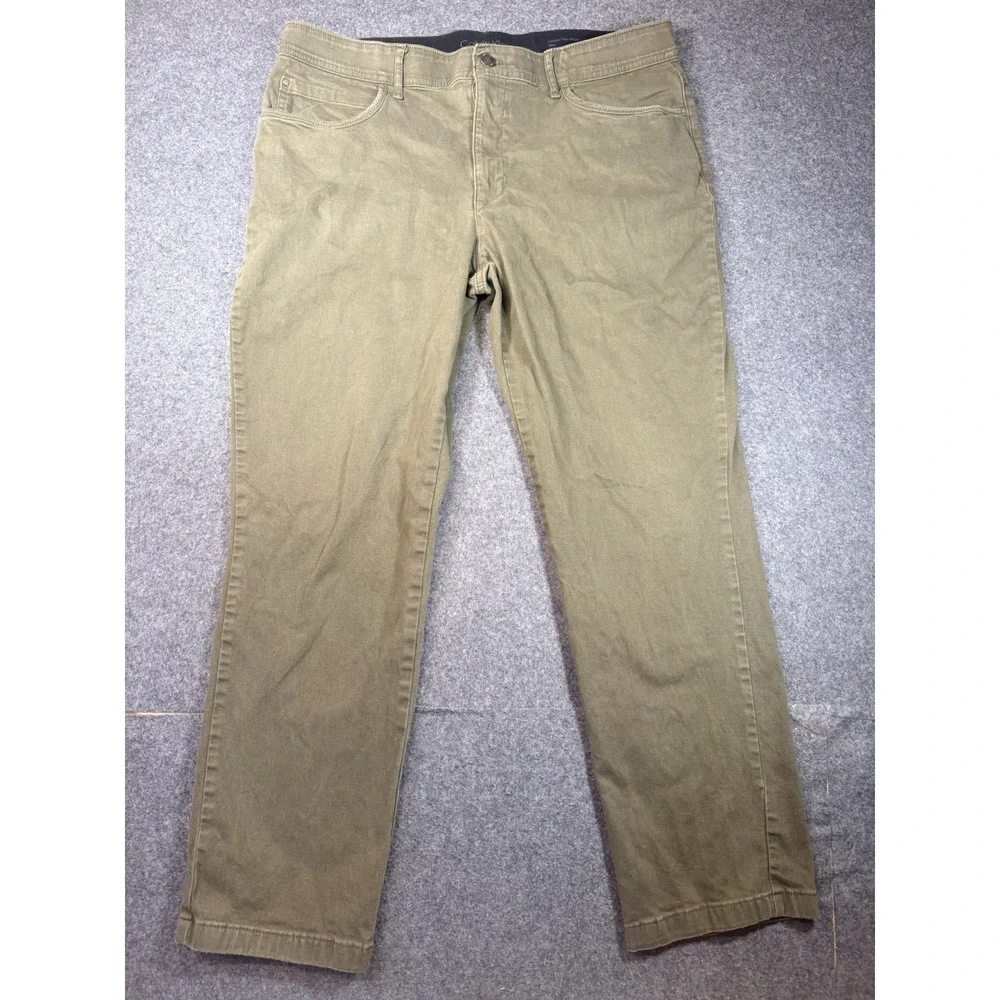 Calvin Klein Infinite‎ Flex Waist Slim Pants 36x30 Olive Green